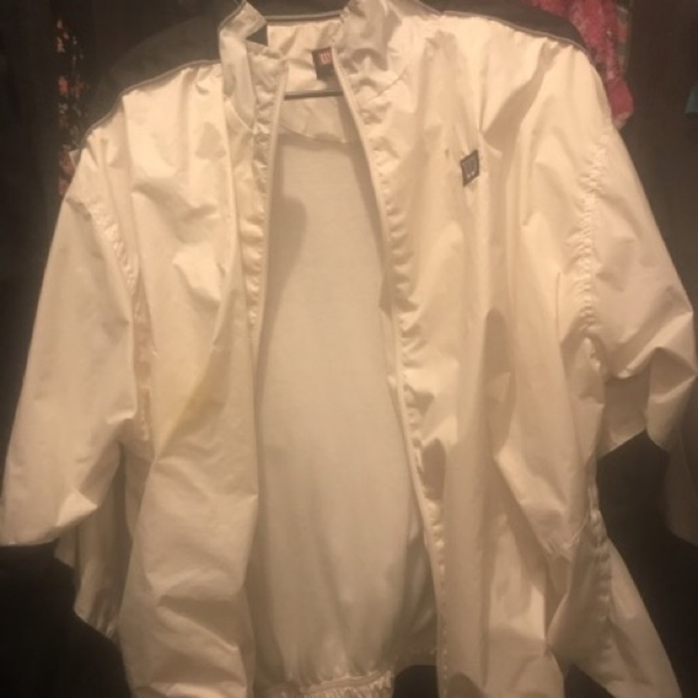 black and white windbreaker from Wilson